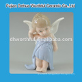 Beautiful little white porcelain angel figurine for wholesale